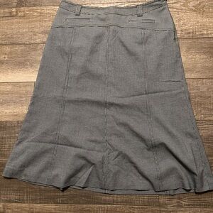 Covington Black and White Houndstooth A-Line Skirt